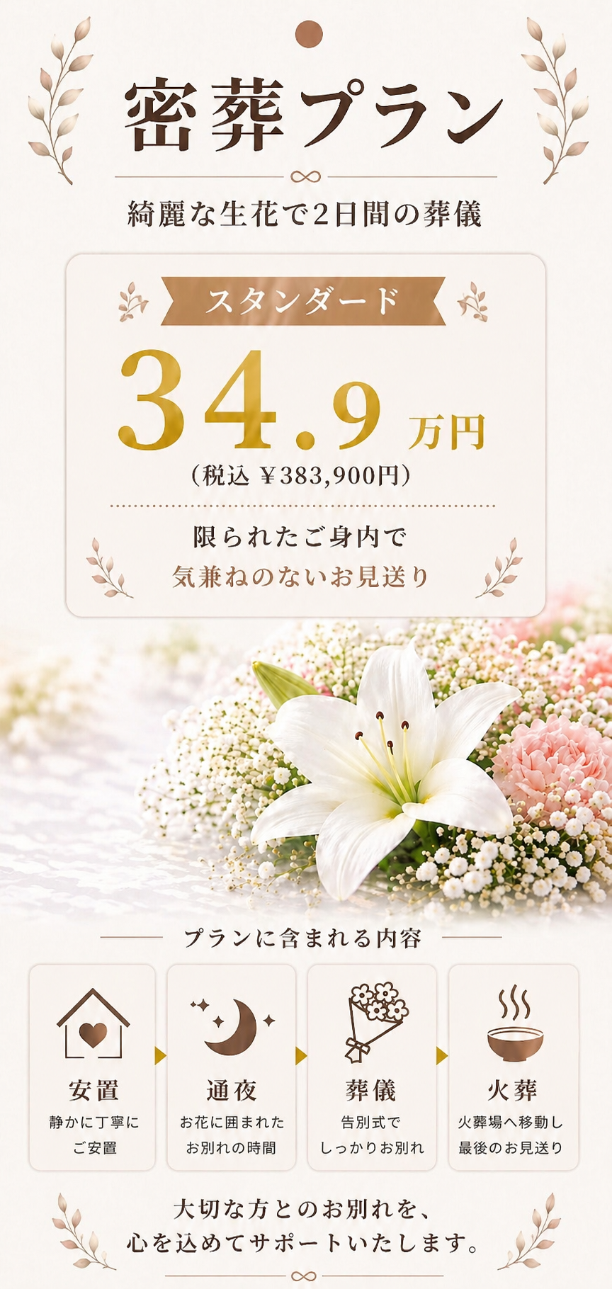 家族葬プラン34.9万円