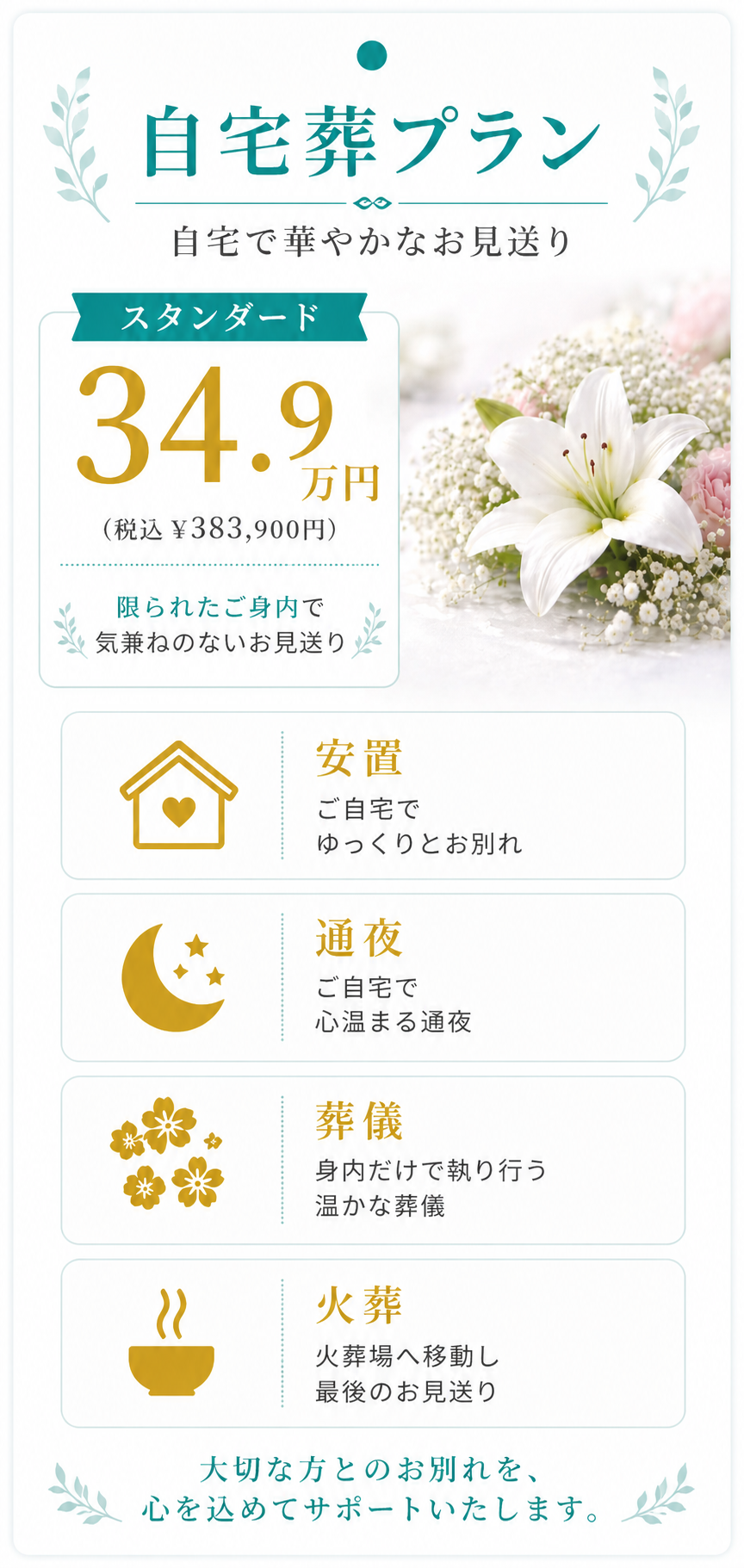 自宅葬プラン34.9万円
