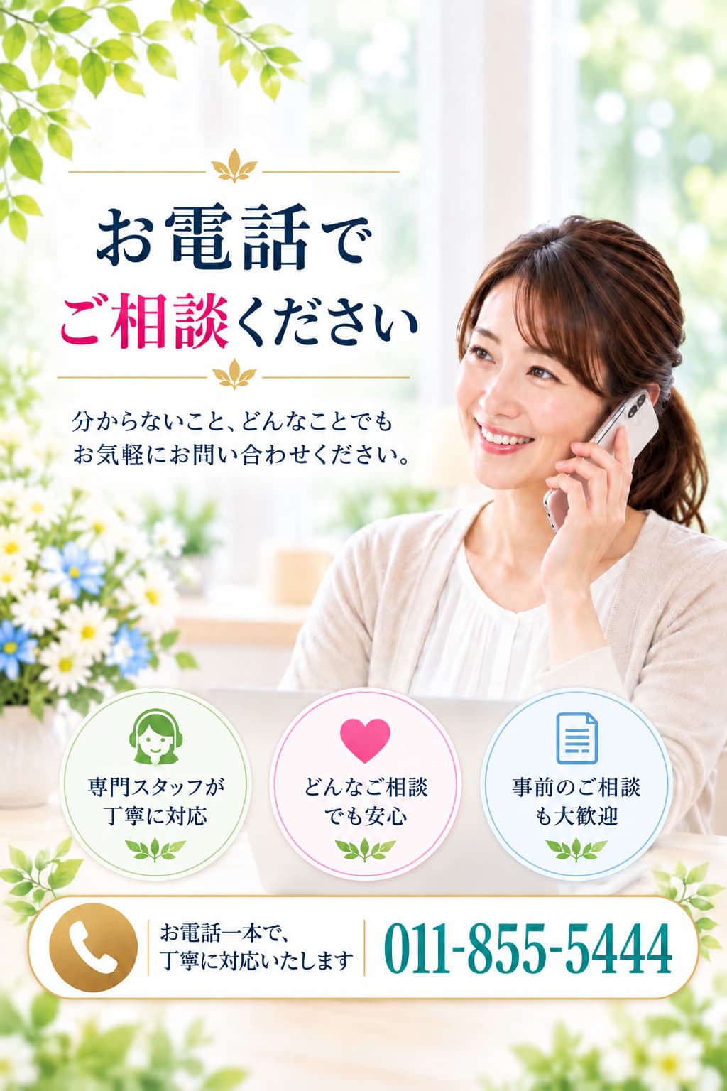 札幌市で葬儀や家族葬の相談できる葬儀社なら親切で安心の栄公社めもりがおすすめです