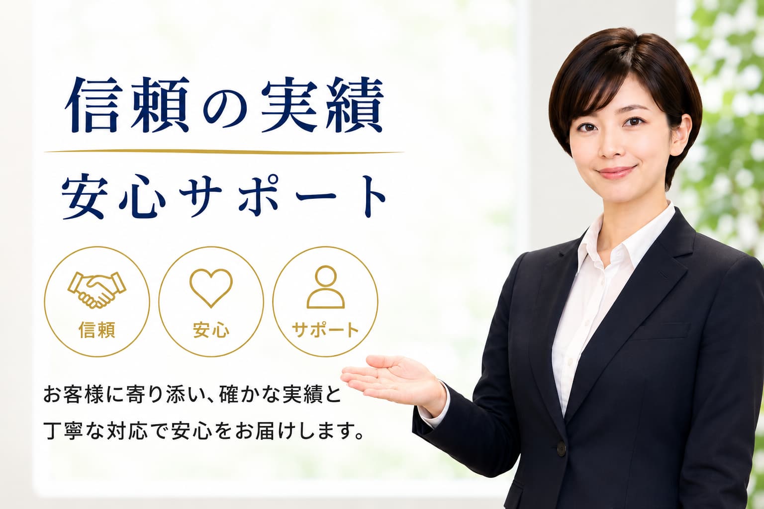 信頼の実績が安心のサポート体制